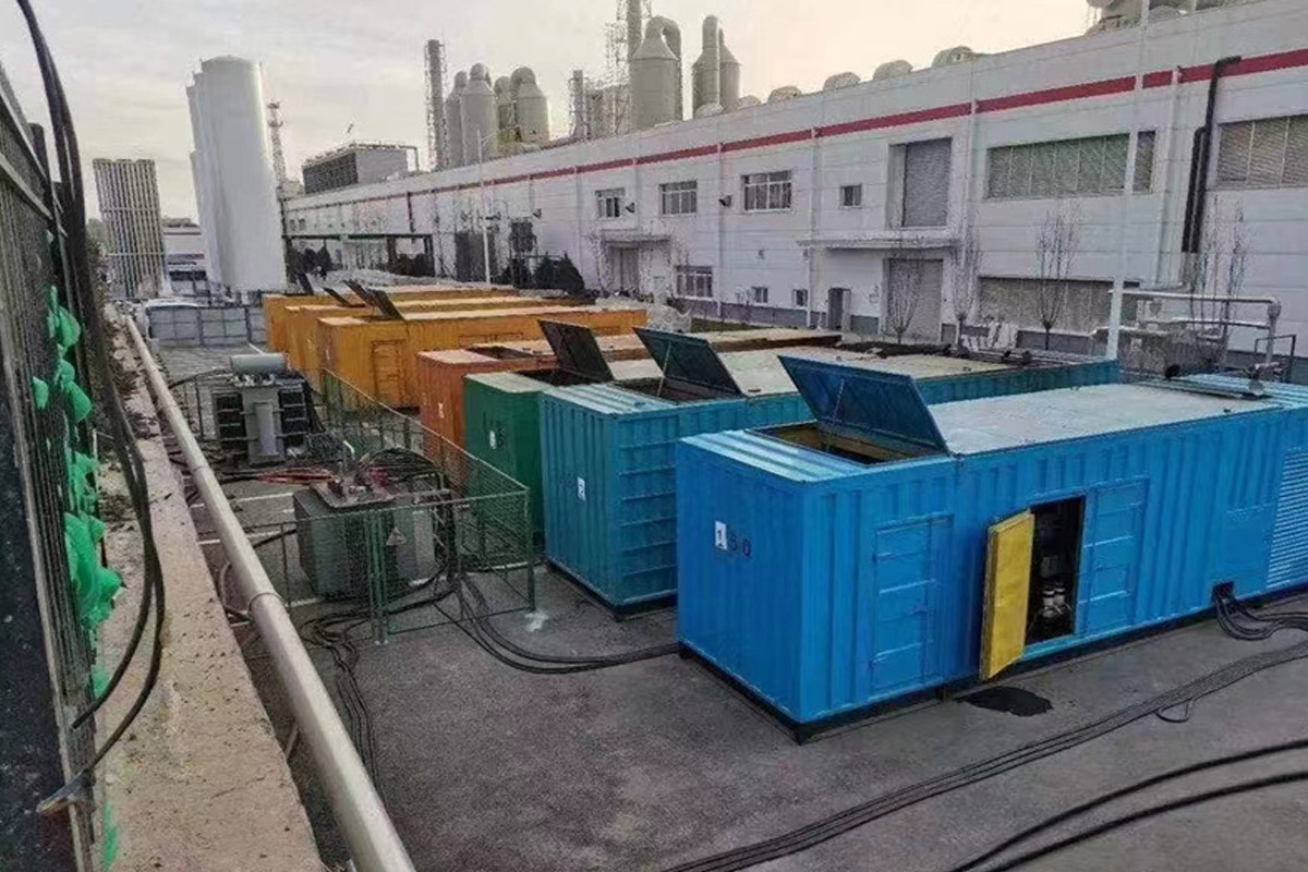 肥乡发电机租赁施工现场
